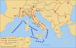 Carte campagne Italie (1943 - 1945)